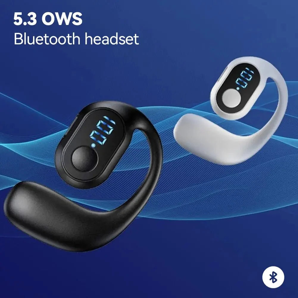 Single Ear Hanging Earphones | Wireless Bluetooth Sports Headset with Mic
