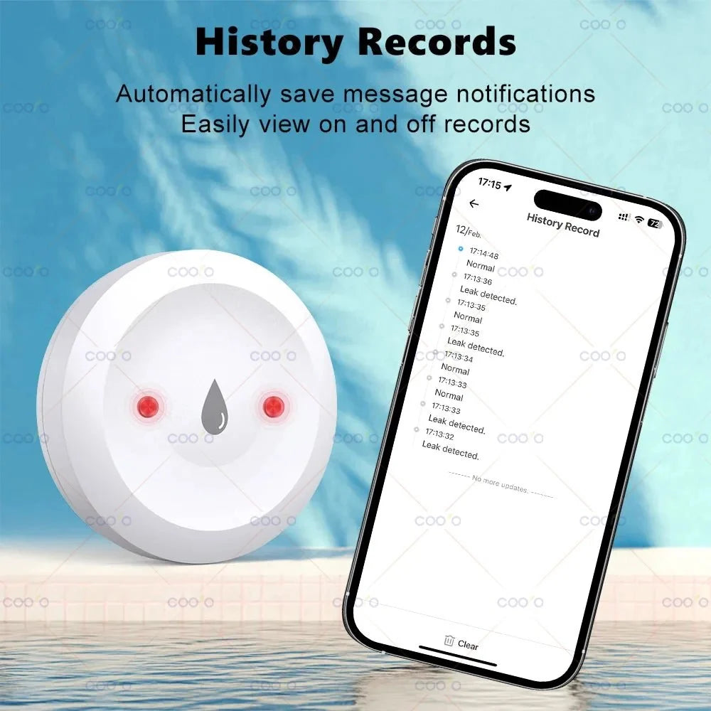Smart Water Leak Sensor | Flood Detector with Remote Monitoring