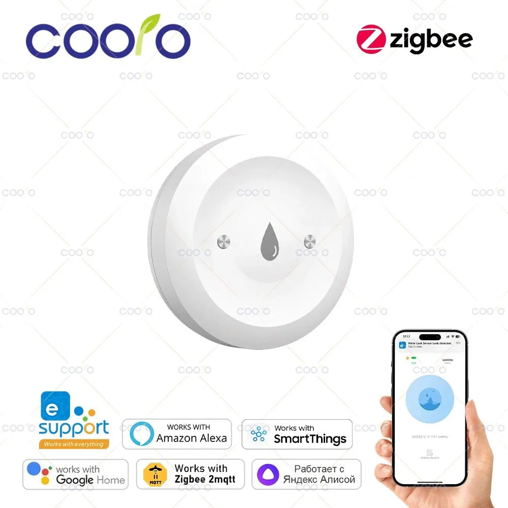 Smart Water Leak Sensor | Flood Detector with Remote Monitoring