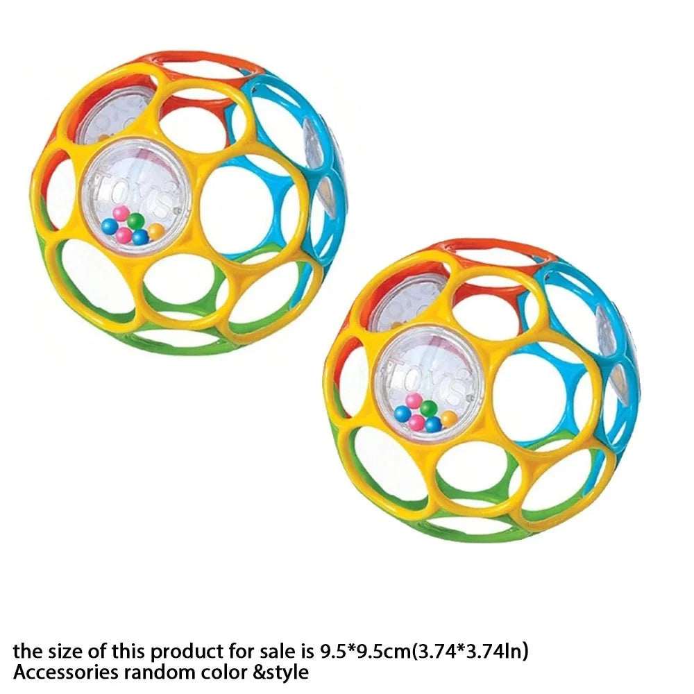 Soft Baby Grasping Rattle Ball | Sensory Development Toy with Bell for 0-24 Months