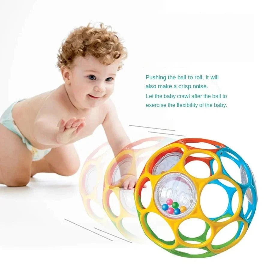Soft Baby Grasping Rattle Ball | Sensory Development Toy with Bell for 0-24 Months