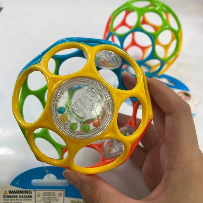 Soft Baby Grasping Rattle Ball | Sensory Development Toy with Bell for 0-24 Months