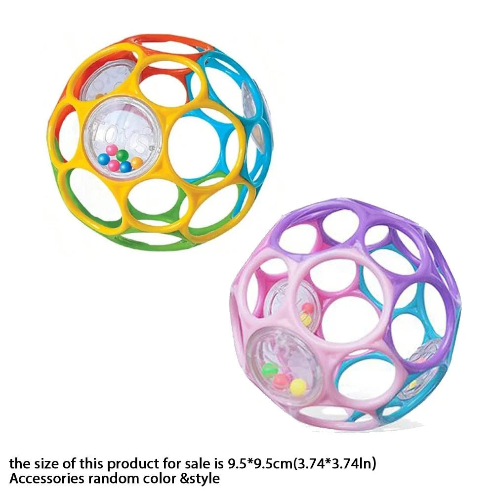 Soft Baby Grasping Rattle Ball | Sensory Development Toy with Bell for 0-24 Months