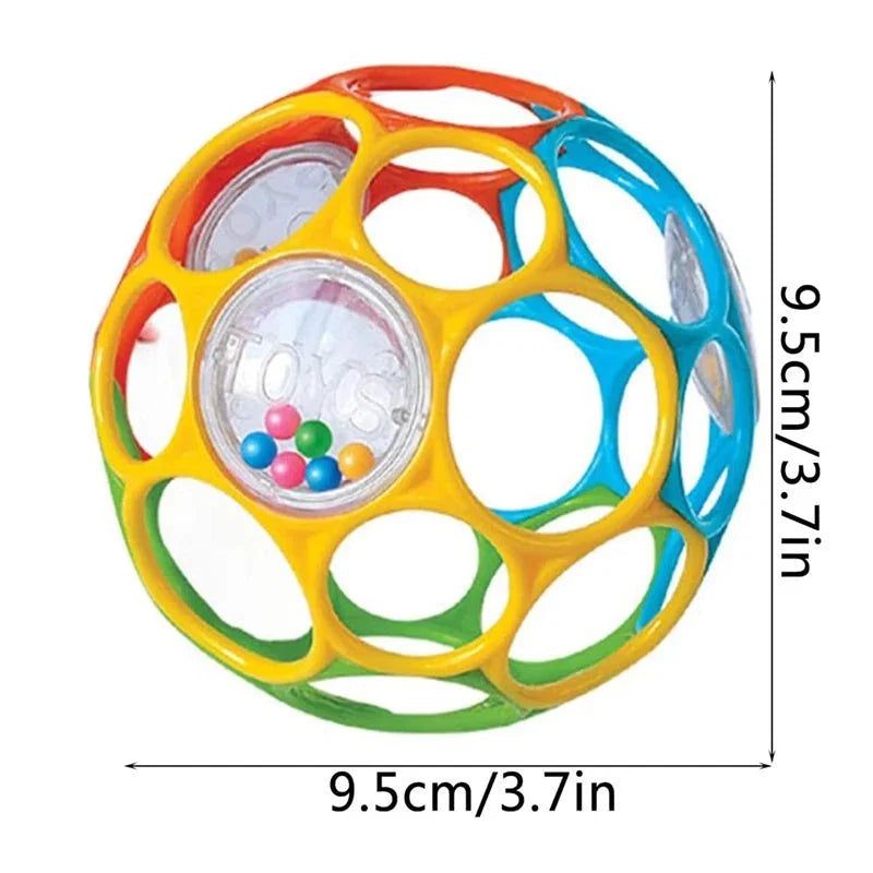 Soft Baby Grasping Rattle Ball | Sensory Development Toy with Bell for 0-24 Months