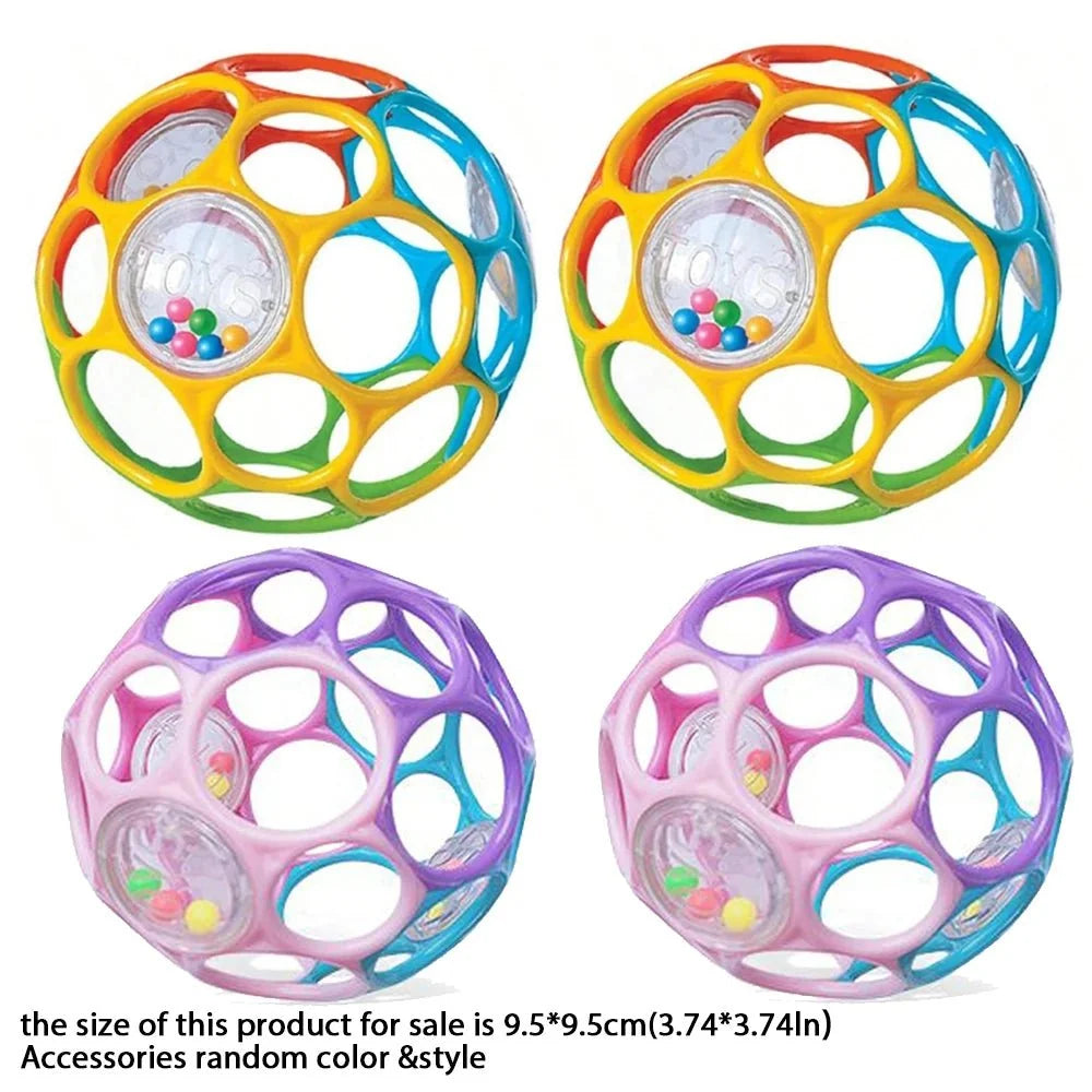 Soft Baby Grasping Rattle Ball | Sensory Development Toy with Bell for 0-24 Months