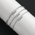 Stainless Steel Square Snake Bone Chain Bracelet | Minimalist Unisex Jewelry