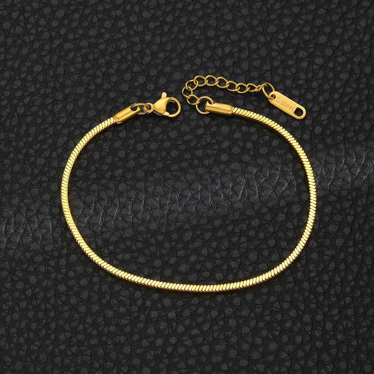 Stainless Steel Square Snake Bone Chain Bracelet | Minimalist Unisex Jewelry