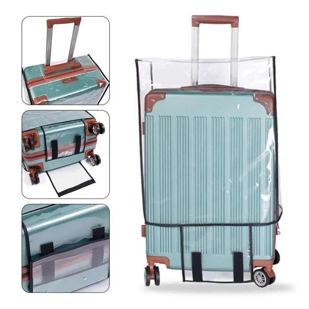 Transparent Luggage Cover | Waterproof PVC Suitcase Protector for Travel