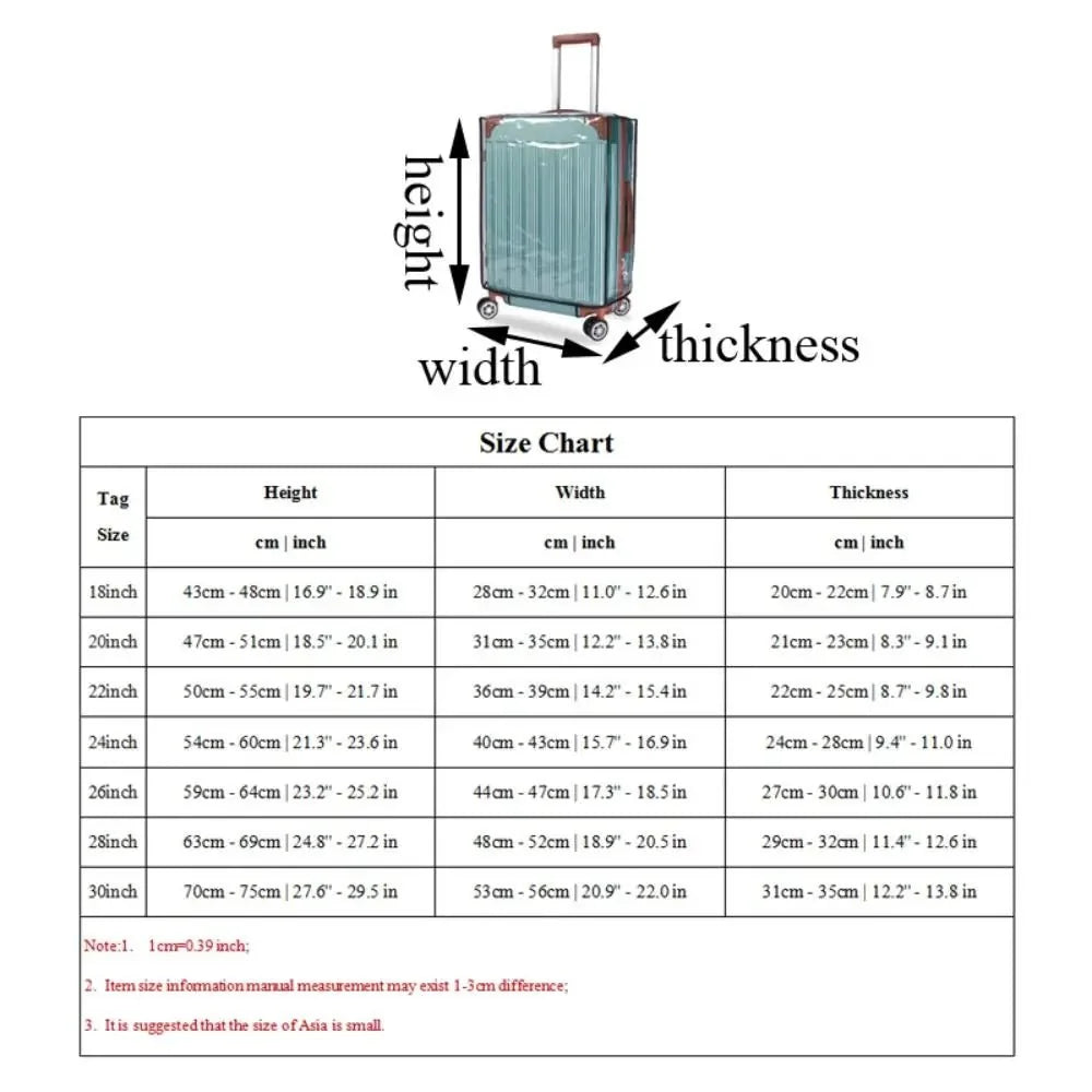 Transparent Luggage Cover | Waterproof PVC Suitcase Protector for Travel