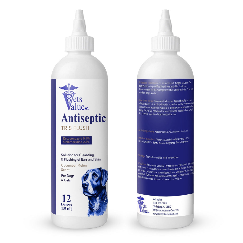 Veterinary Ear Flush for Dogs and Cats 8oz- Clear Therapy Cleaner Alcohol-Free, Itch-Relief Yeast Infections, Supports Healthy Canals - Optimized Solution Dog Washing, White/Clear