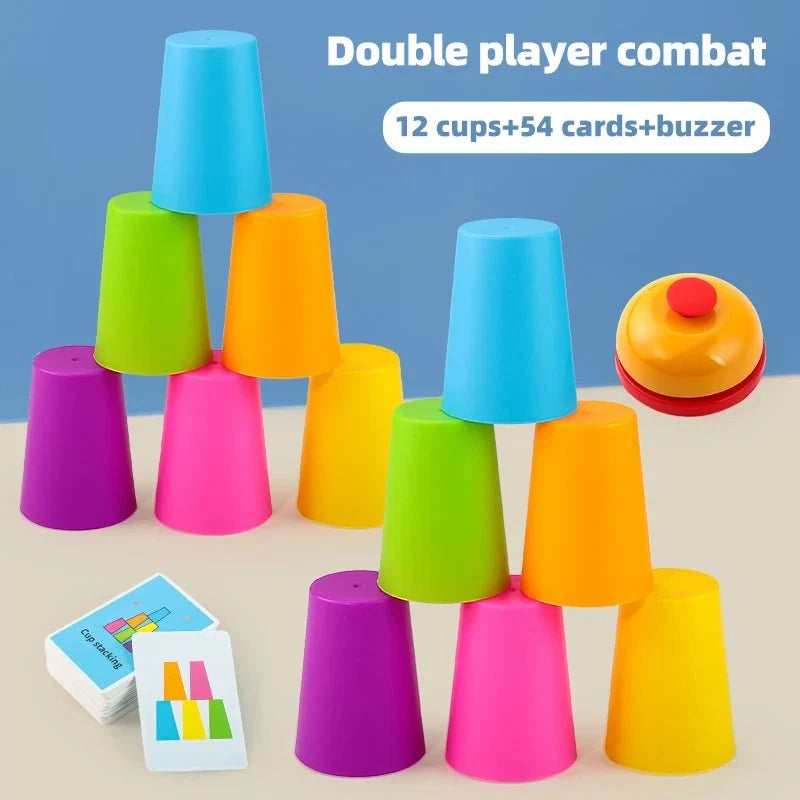 Two-Player Cup Stacking Game | Interactive Speed Challenge Toy