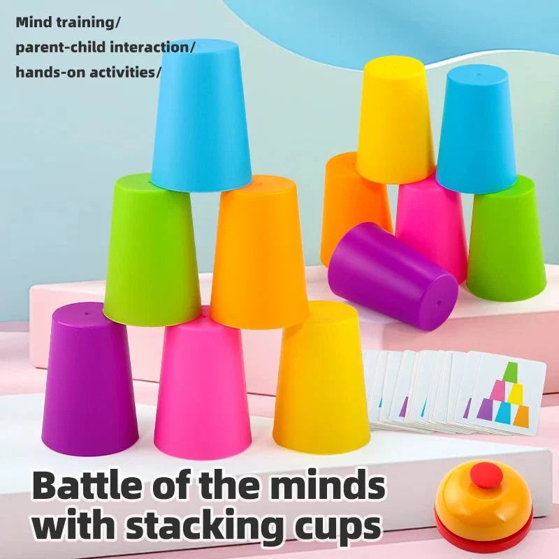 Two-Player Cup Stacking Game | Interactive Speed Challenge Toy