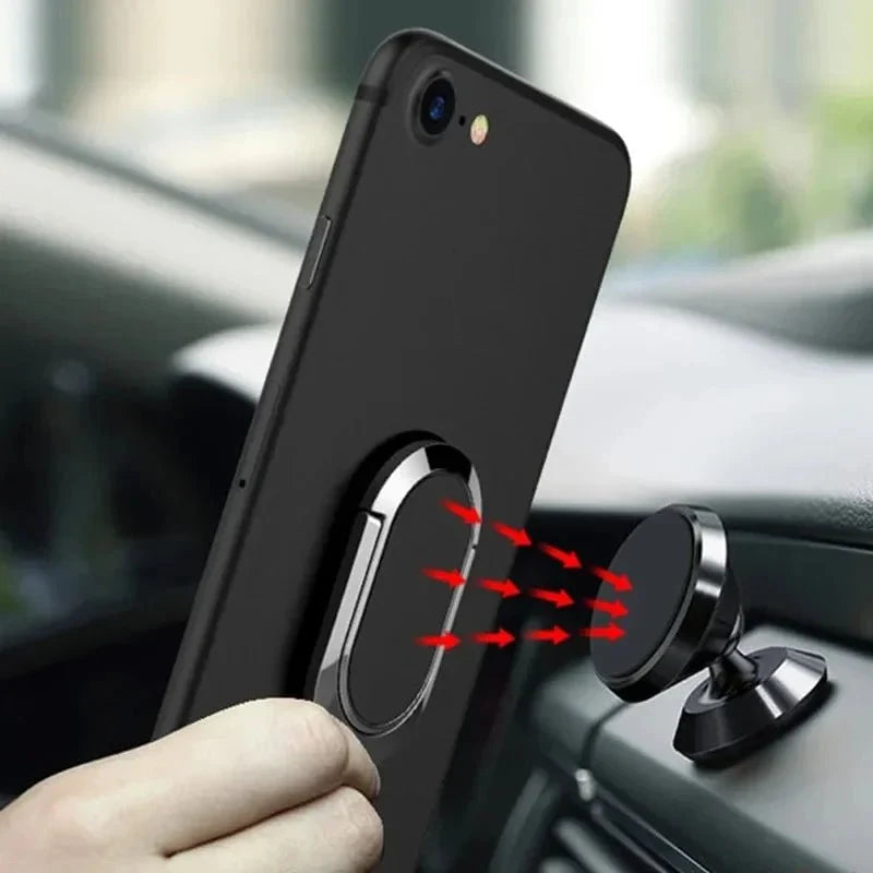 Universal Metal Finger Ring Holder | 360° Rotating Phone Stand and Car Mount