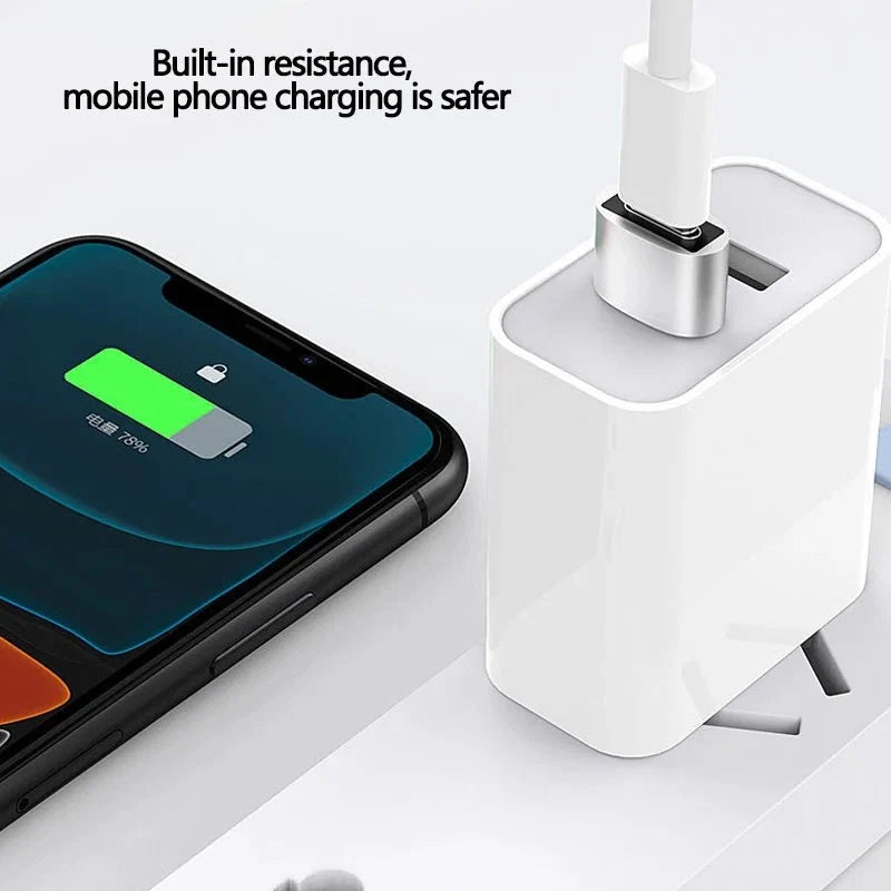 USB to Type-C Adapter | USB 3.0 / 2.0 Male to Type-C Female Converter for Charging and Data Sync