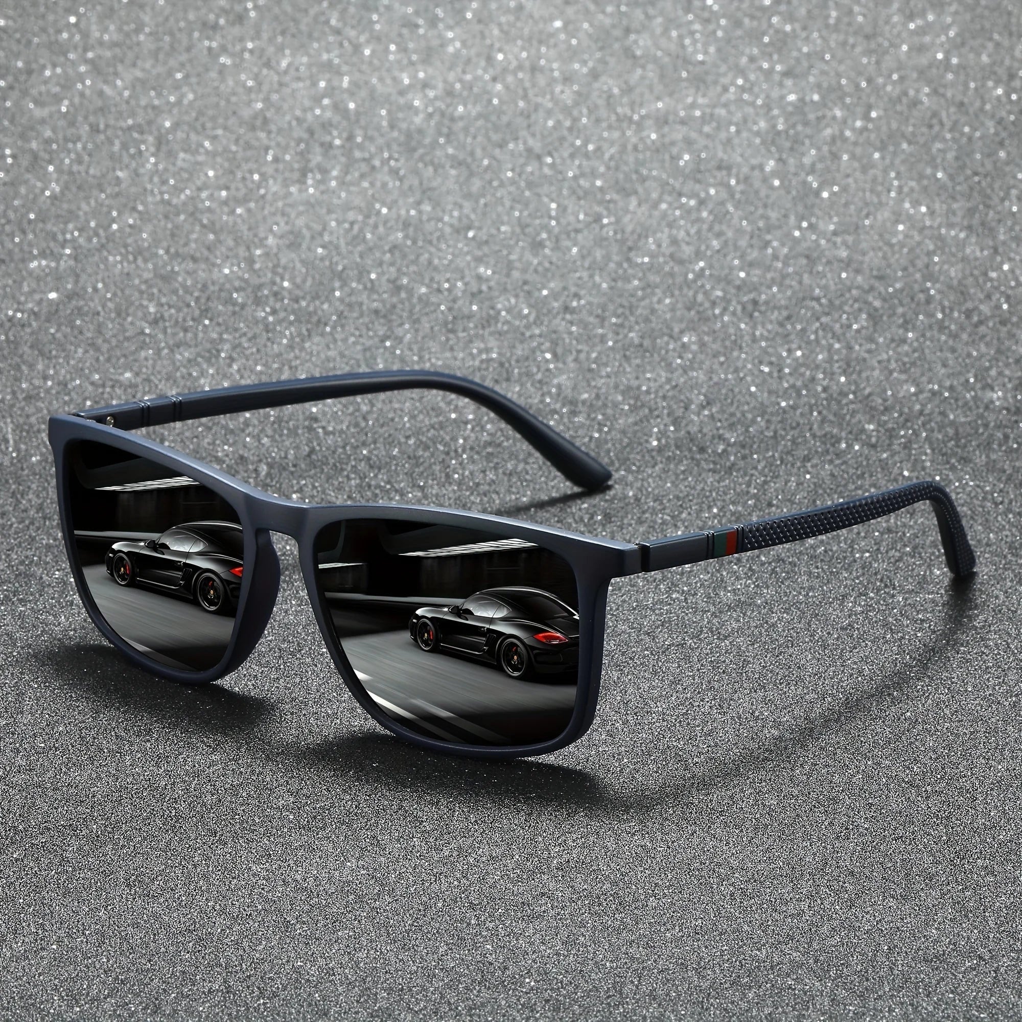 Square Polarized Sunglasses for Men 2 Pack | UV Protection Anti-Glare Mirror Shades