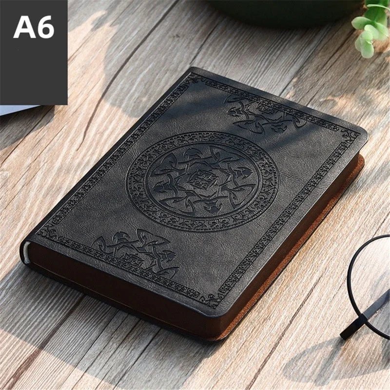 Vintage Leather Notebook | A6 Portable Diary and Journal for Daily Writing
