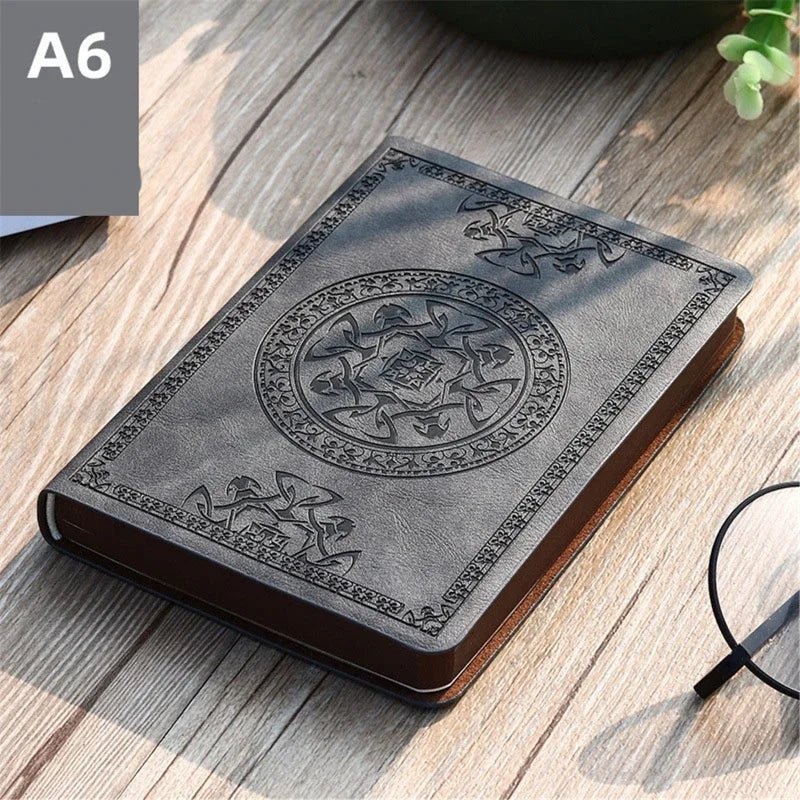 Vintage Leather Notebook | A6 Portable Diary and Journal for Daily Writing