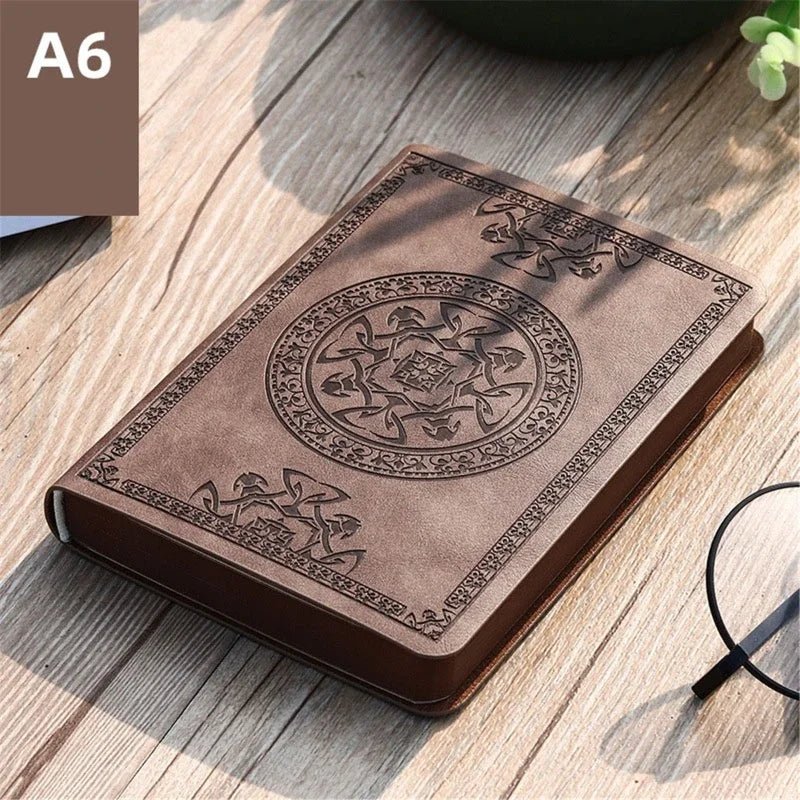Vintage Leather Notebook | A6 Portable Diary and Journal for Daily Writing