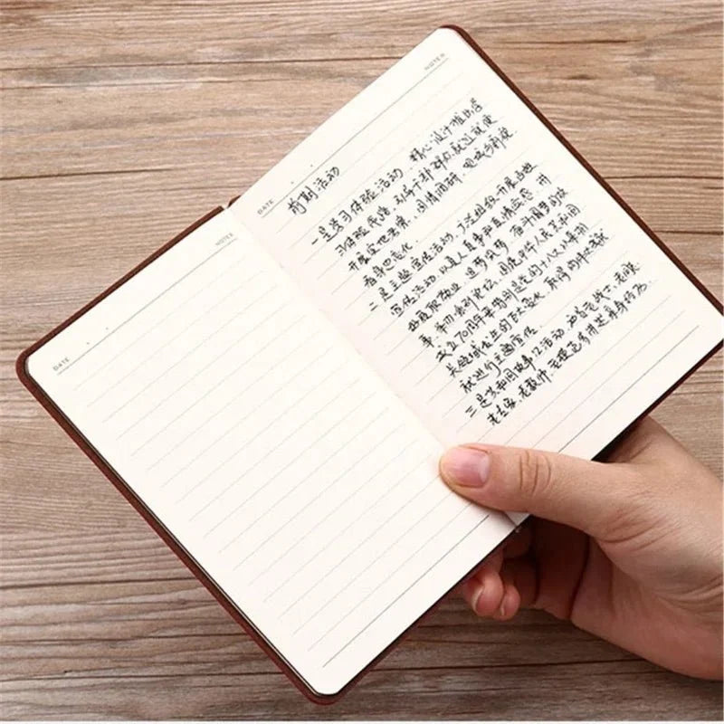 Vintage Leather Notebook | A6 Portable Diary and Journal for Daily Writing