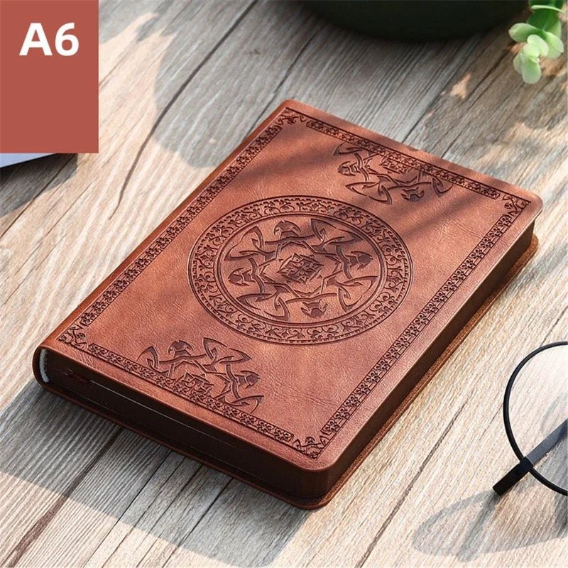 Vintage Leather Notebook | A6 Portable Diary and Journal for Daily Writing