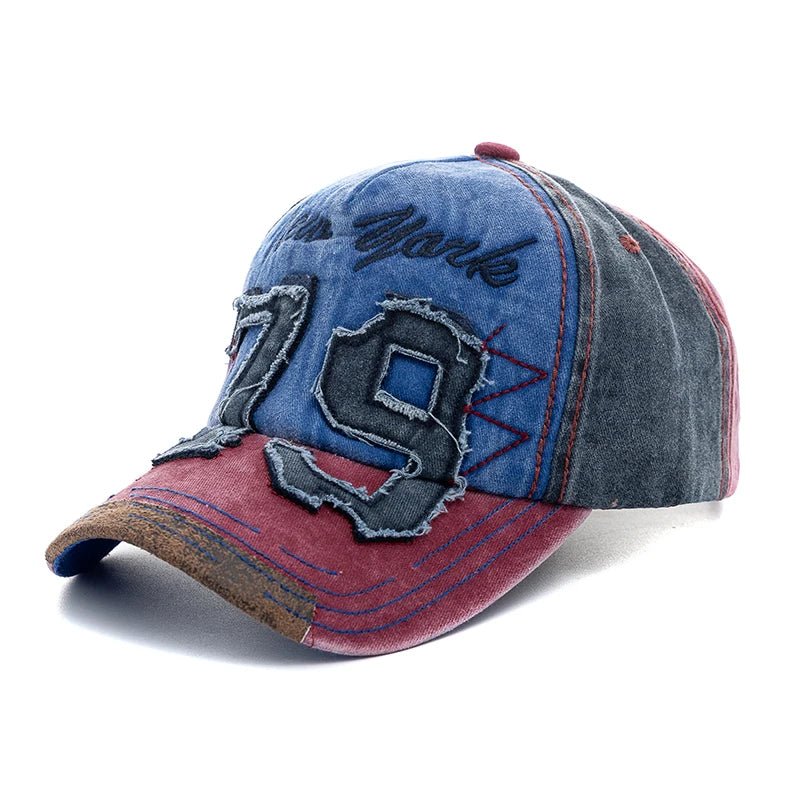 Vintage Letter Embroidery Washed Cotton Baseball Cap | Unisex Adjustable Casual Hat