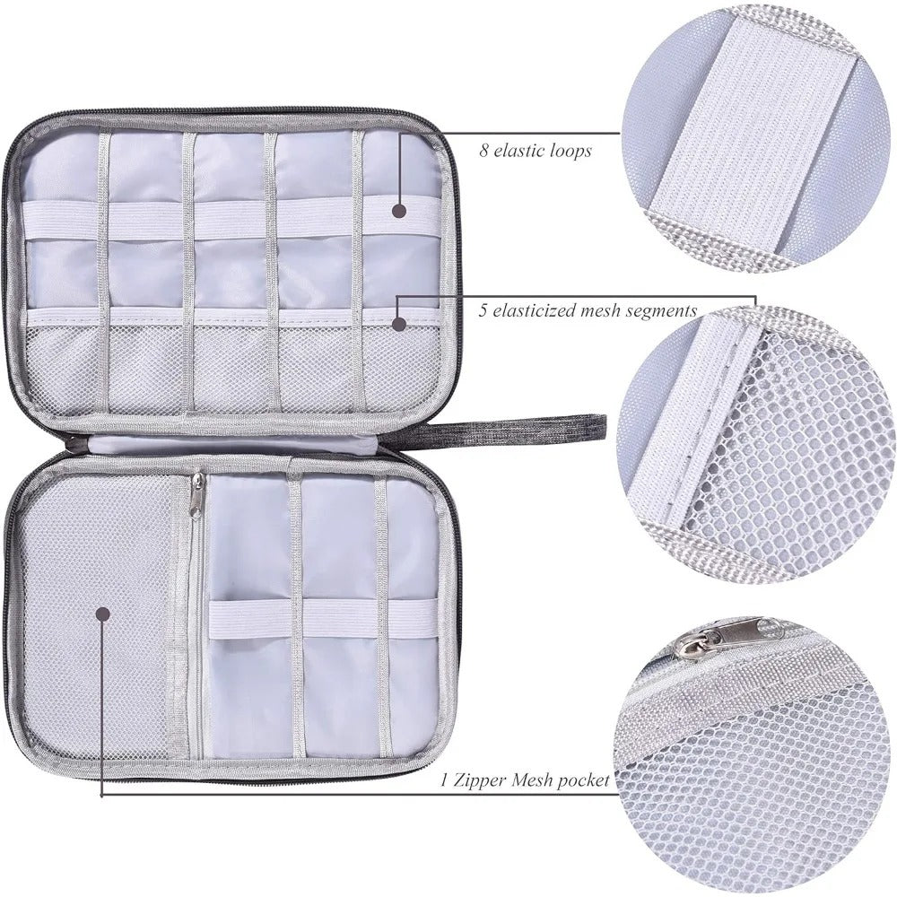 Waterproof Electronics Organizer Bag | Heavy Duty Travel Cable Storage Pouch
