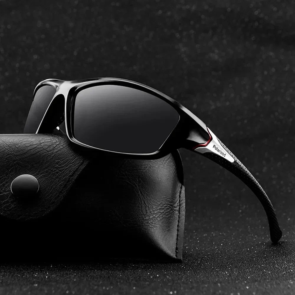 Polarized Goggle-Style Sunglasses | UV Protection Mirror Lens Eyewear